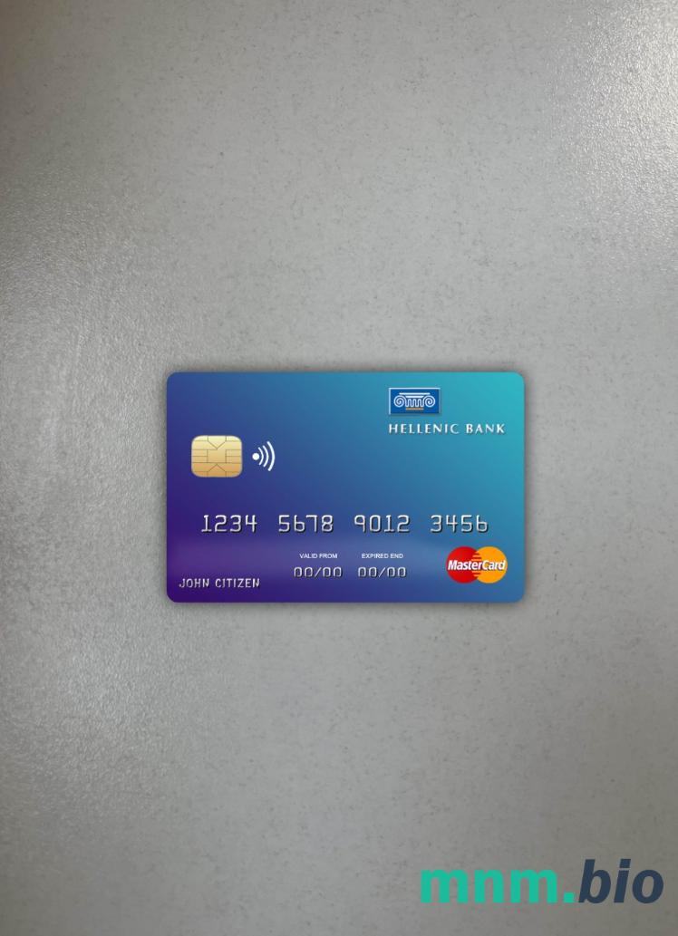 Cyprus Hellenic bank wygląd zdjęcia mastercard skan PSD + zdjęcie